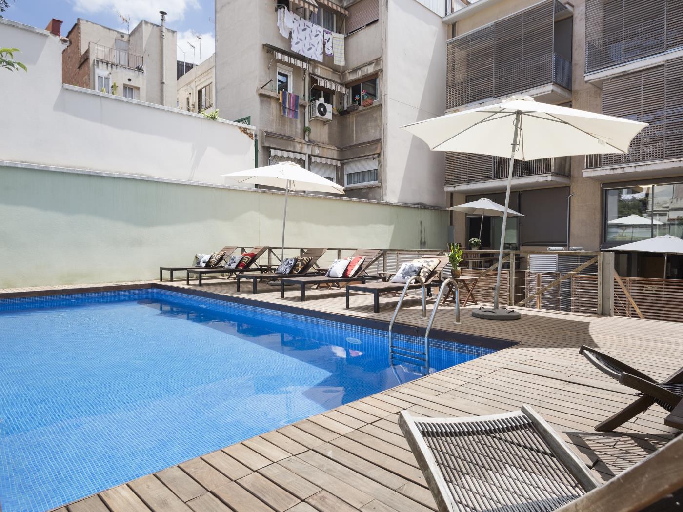 غراسيا هوليداي لوفت مع تراس وحمام سباحة - My Space Barcelona شقة
