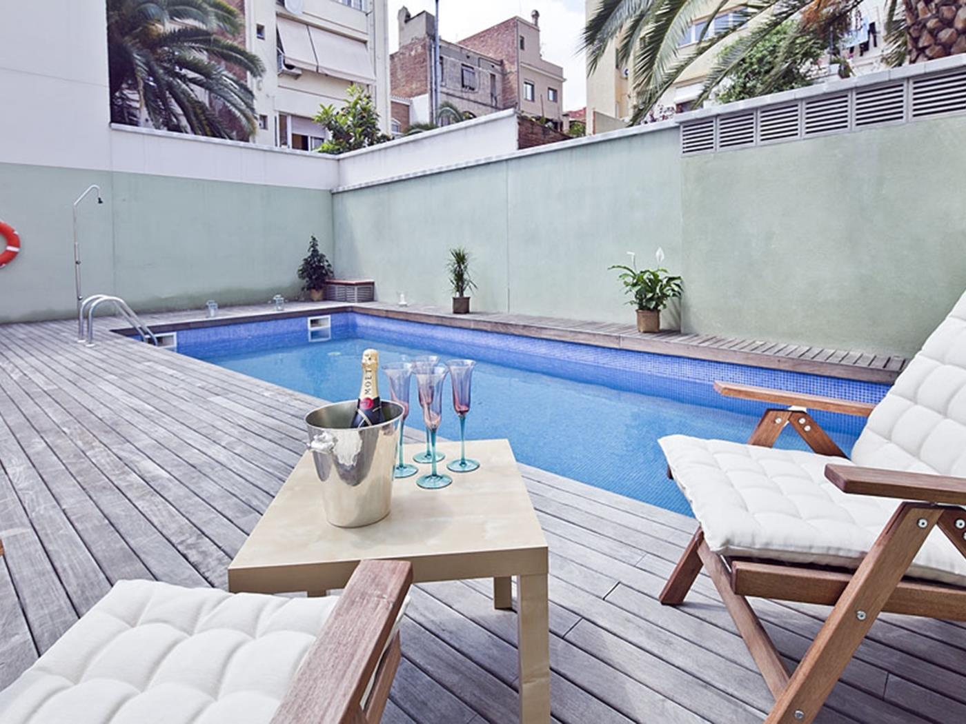 شقة مع تراس وحمام سباحة في ساغرادا فاميليا - My Space Barcelona شقة