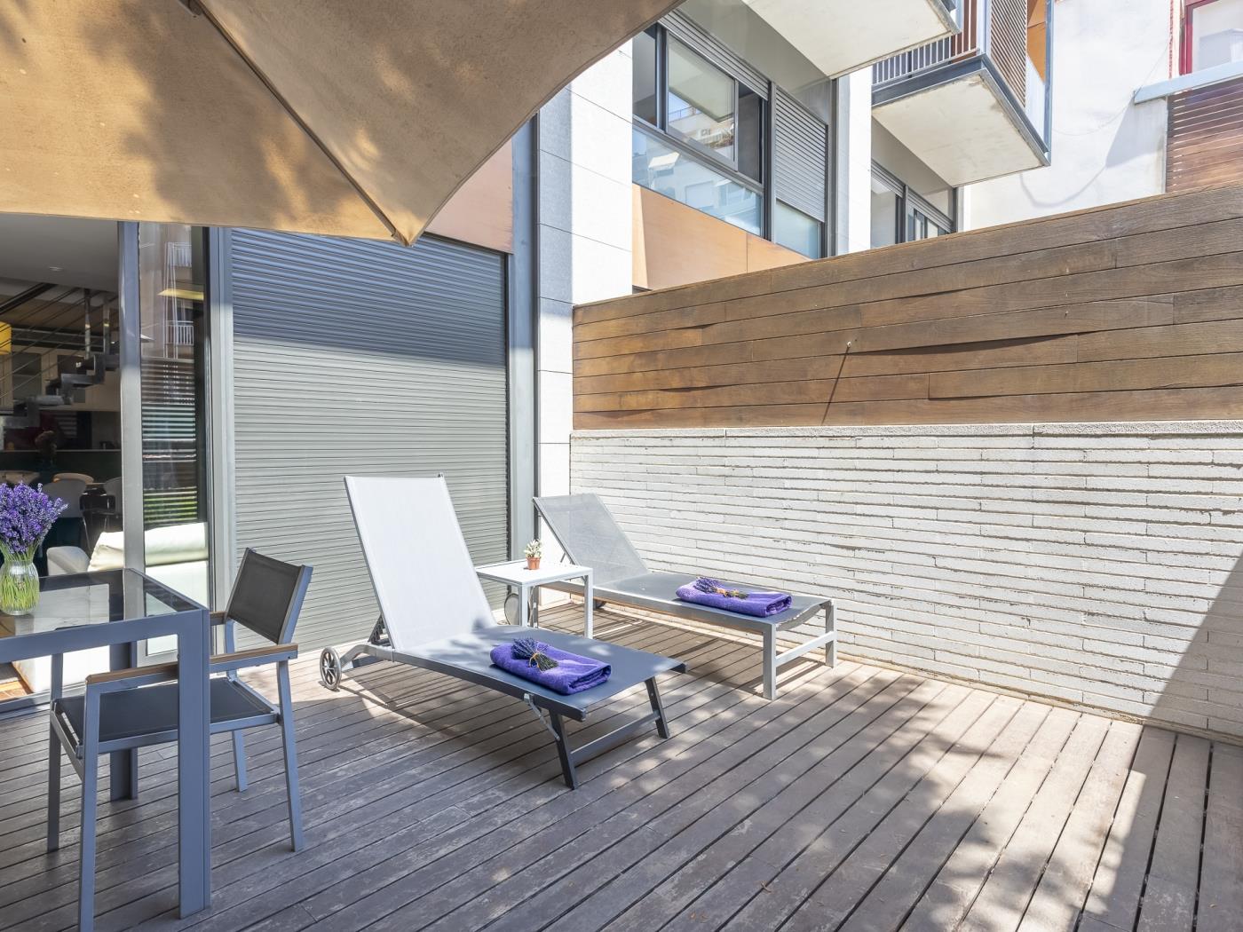 تراس وحمام سباحة بالقرب من مركز برشلونة - My Space Barcelona شقة
