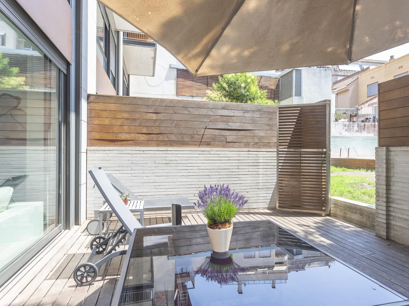تراس وحمام سباحة بالقرب من مركز برشلونة - My Space Barcelona شقة