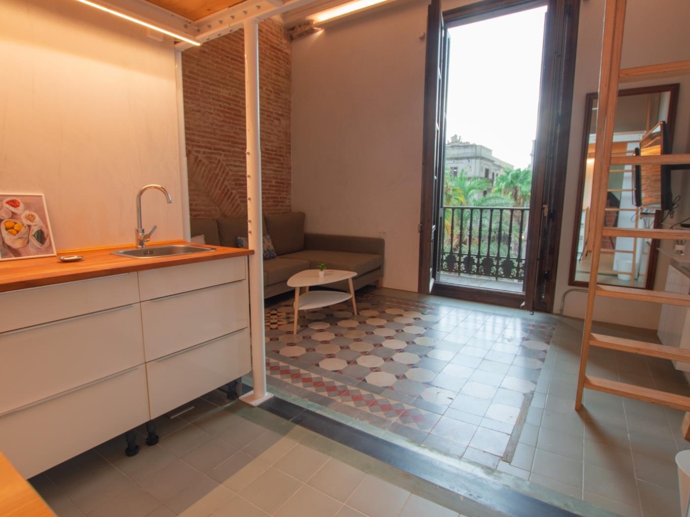 دوبلكس استوديو حديث مع تراس واسع في وسط المدينة - My Space Barcelona شقة