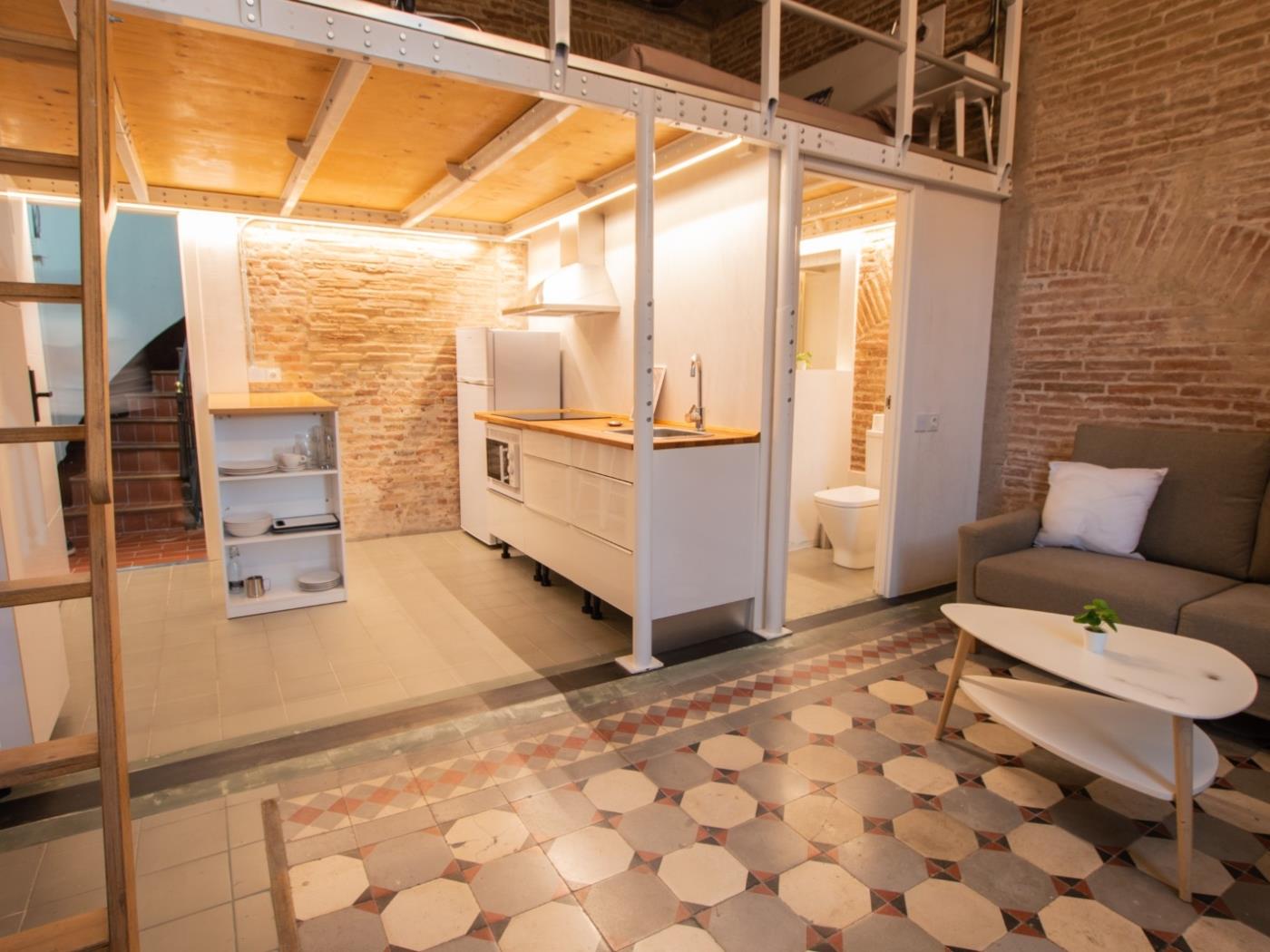 دوبلكس استوديو حديث مع تراس واسع في وسط المدينة - My Space Barcelona شقة